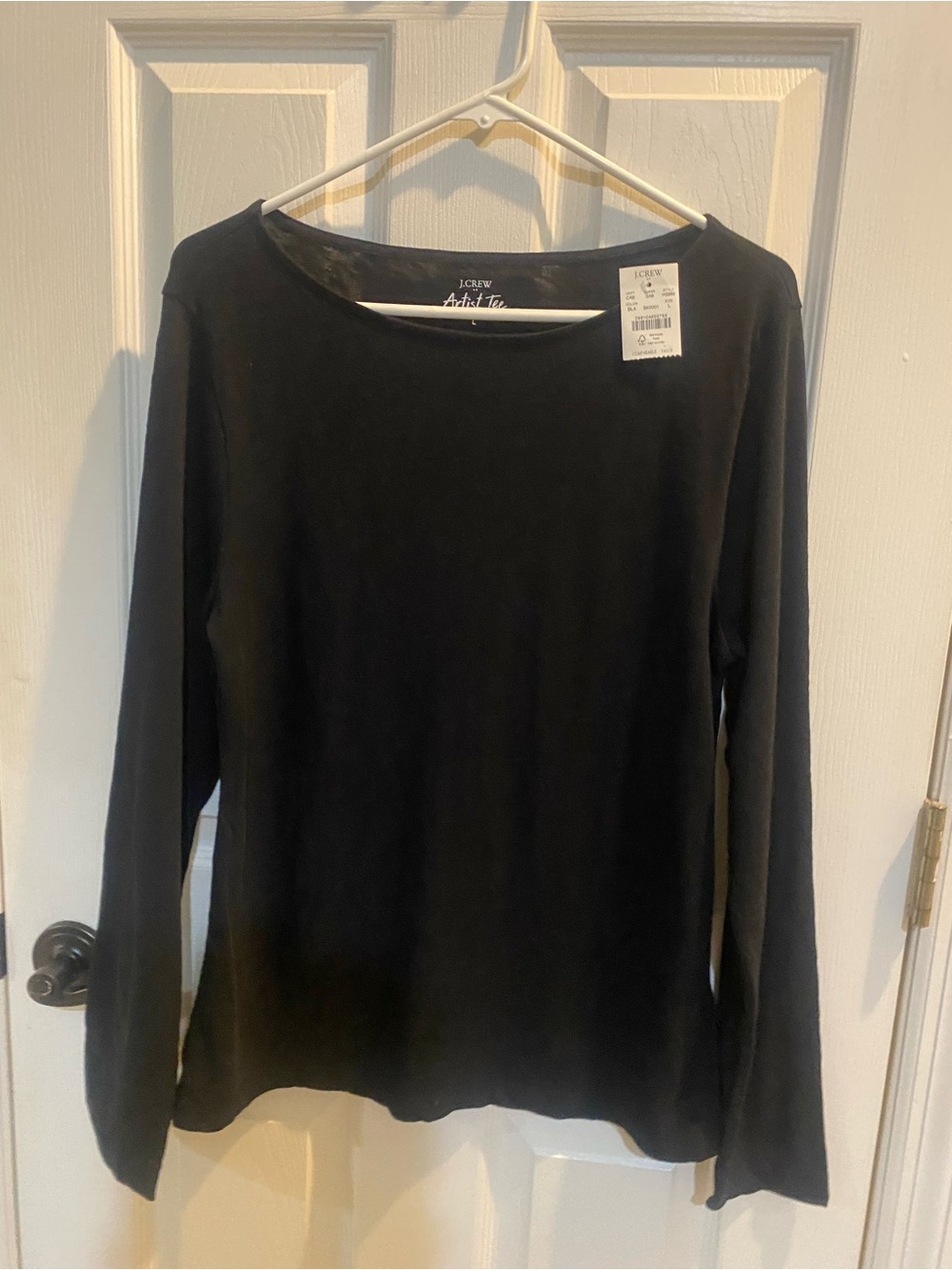 J. Crew Black Long-Sleeve Artist Tee